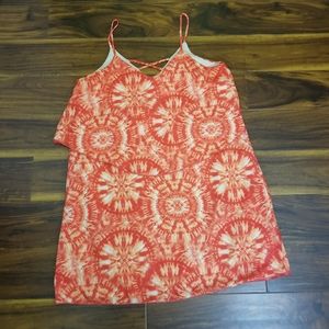 Madelynn orange pullover sleeveless summer dress Size M